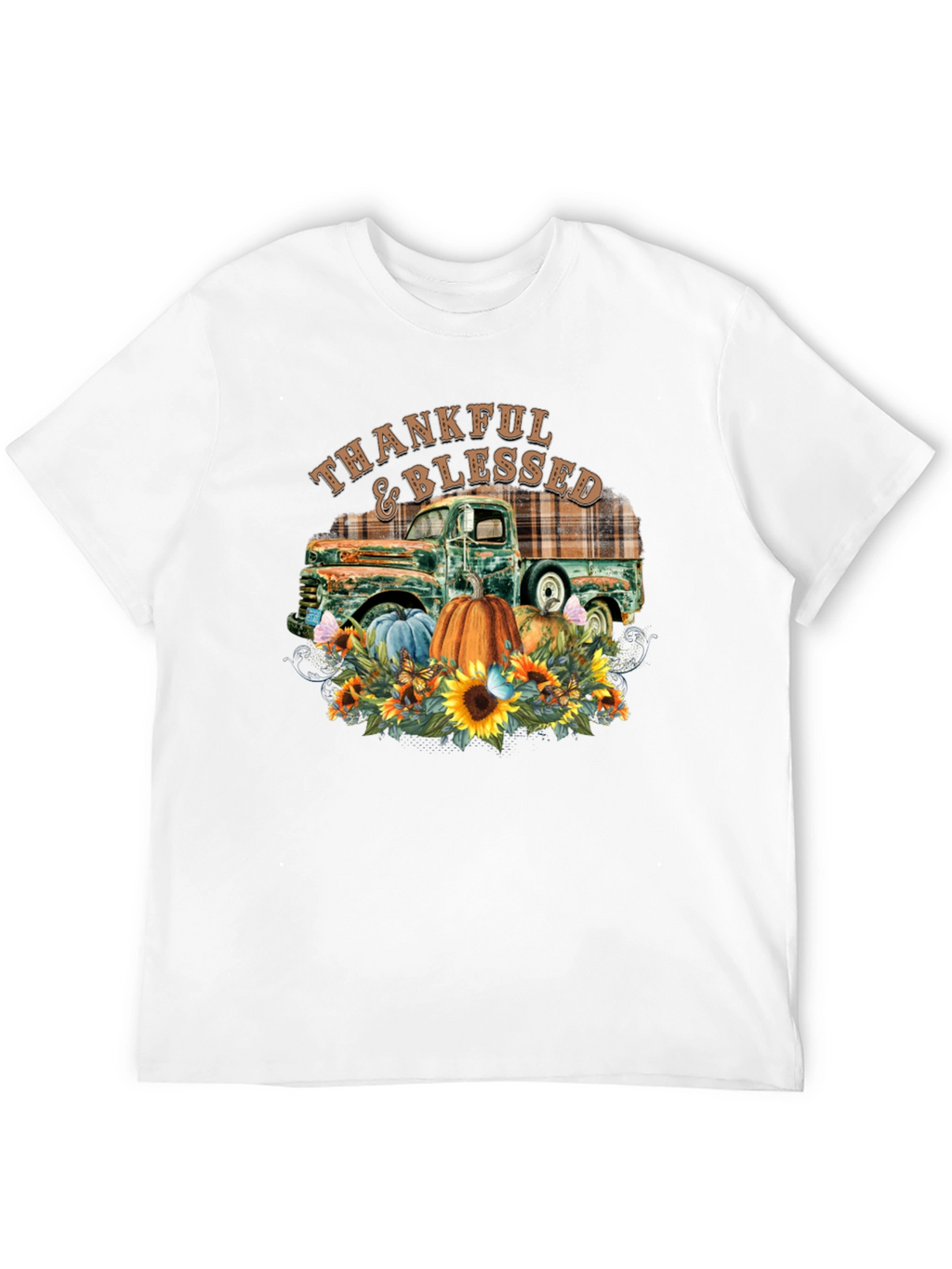 Thankful & Blessed Truck Graphic T-Shirt