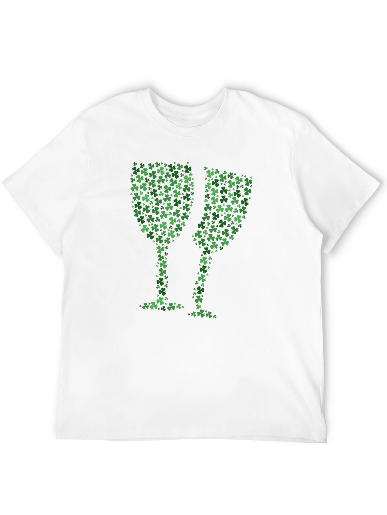 Shamrock Clover Wine Glasses T-Shirt