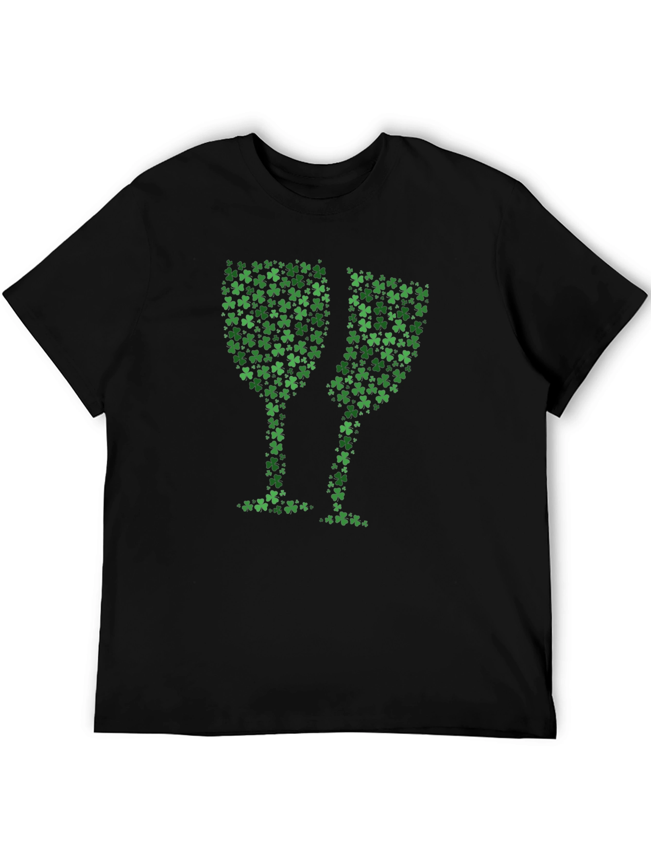 Shamrock Clover Wine Glasses T-Shirt