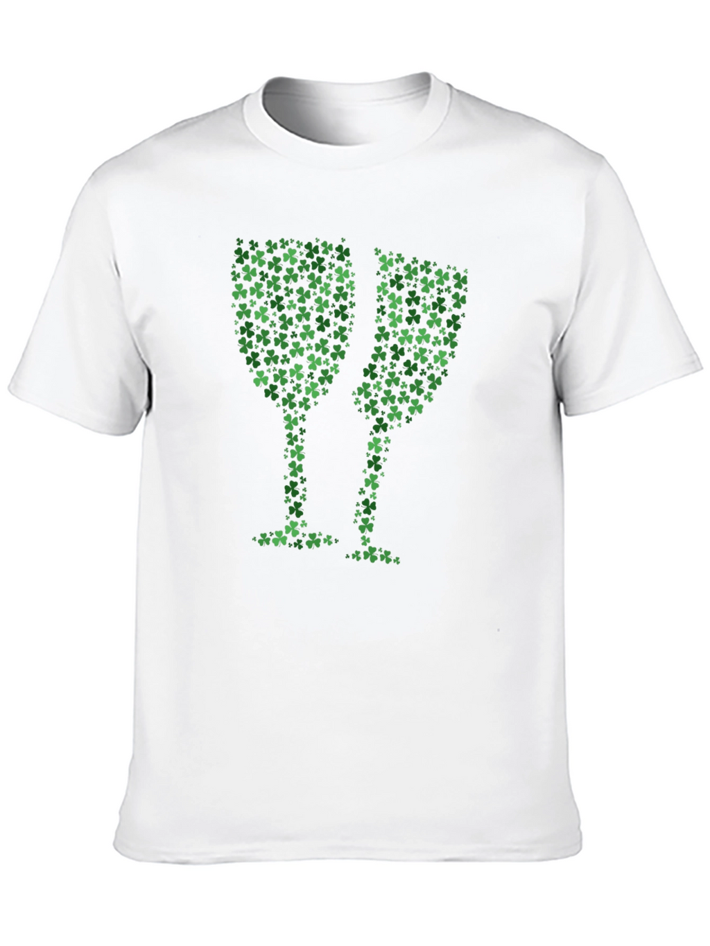 Shamrock Clover Wine Glasses T-Shirt