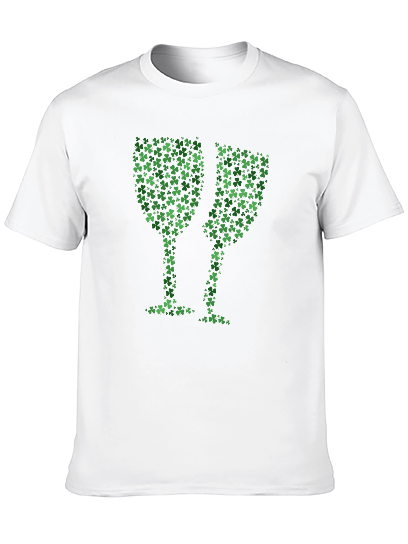 Shamrock Clover Wine Glasses T-Shirt