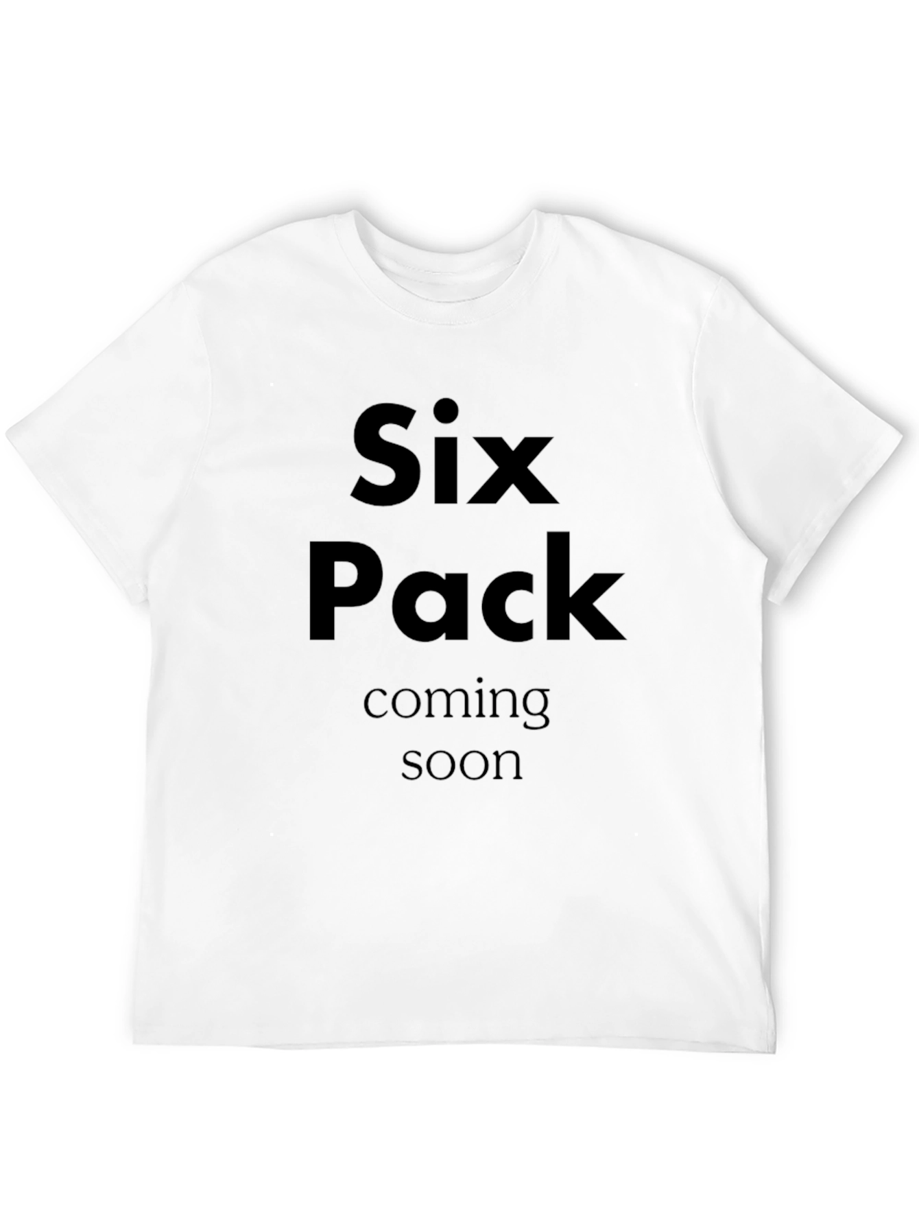 Funny Six Pack Coming Soon Black T-Shirt