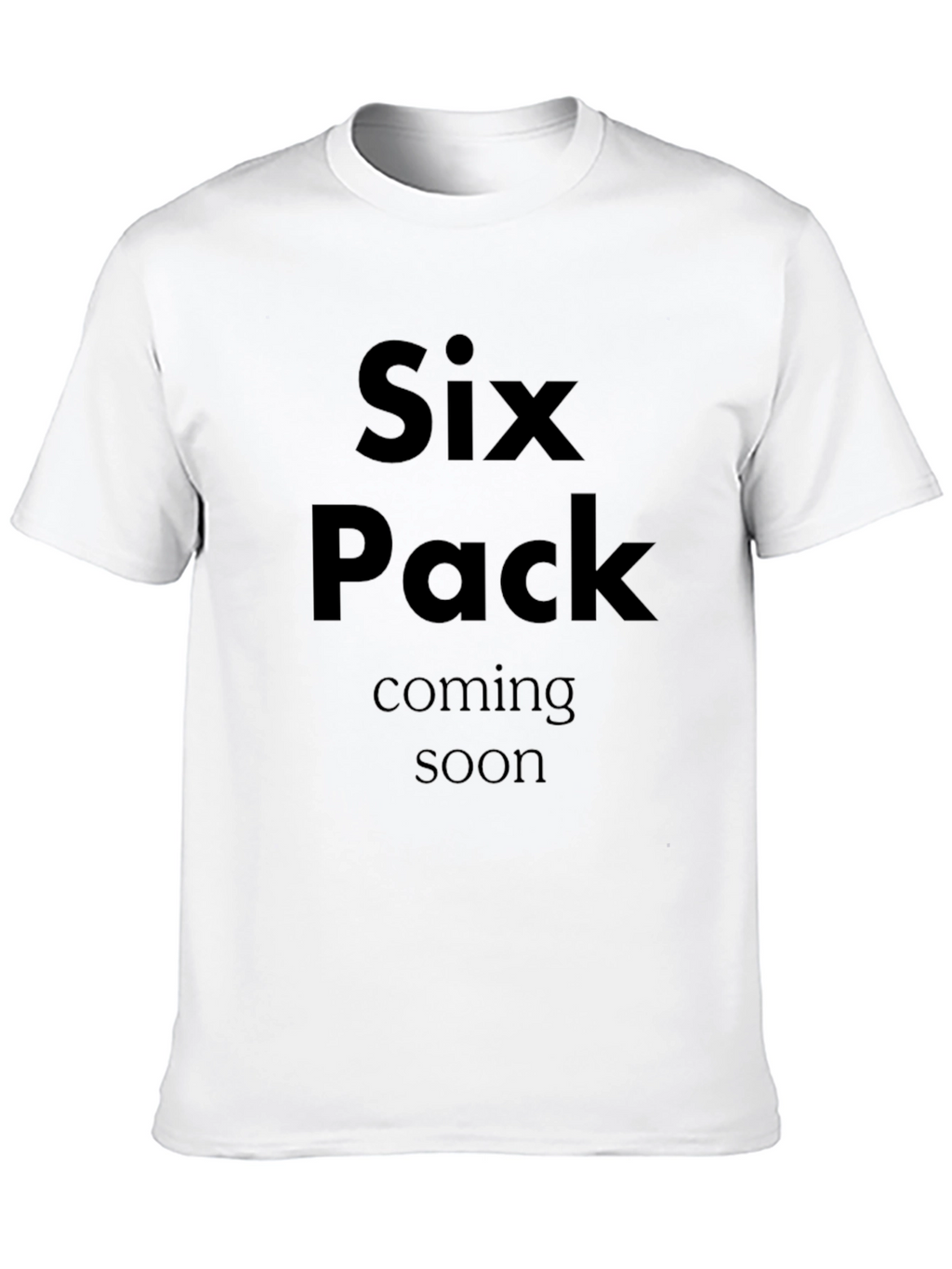 Funny Six Pack Coming Soon Black T-Shirt