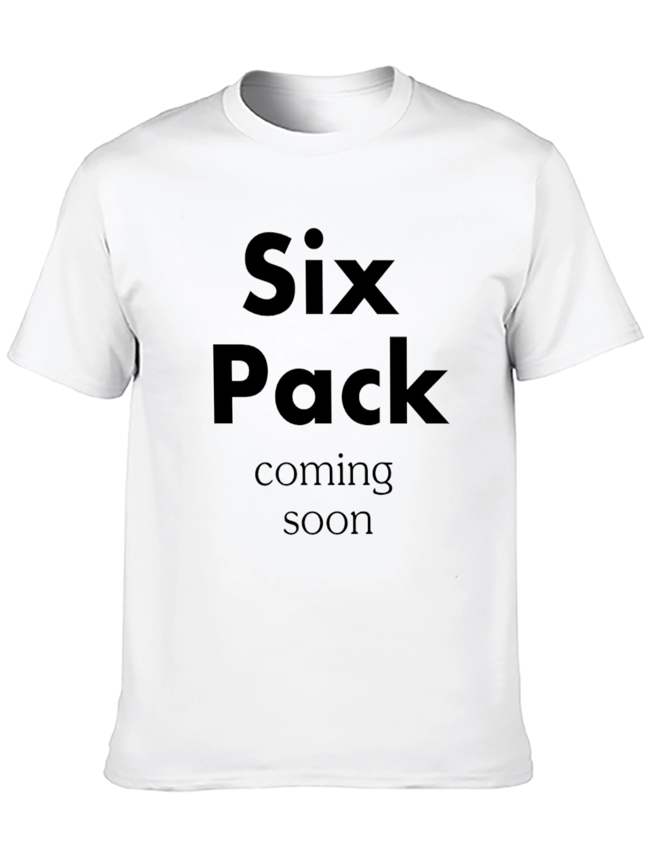 Funny Six Pack Coming Soon Black T-Shirt
