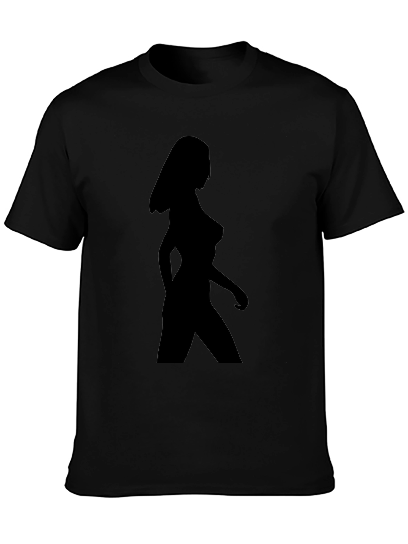 Black Silhouette Woman Graphic Tee
