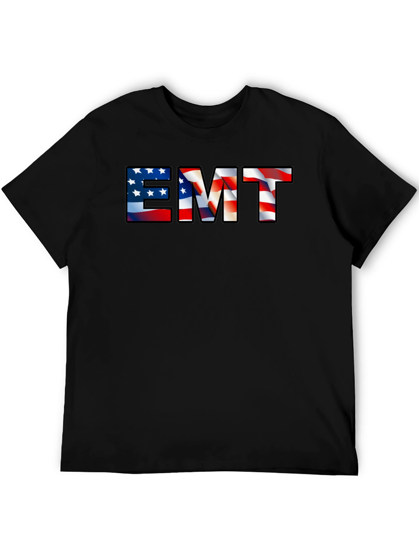 EMT American Flag Graphic T-Shirt - Patriotic Emergency Medical Tech Tee