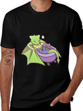 Cute Dragon Relaxing in Bathtub Graphic Tee