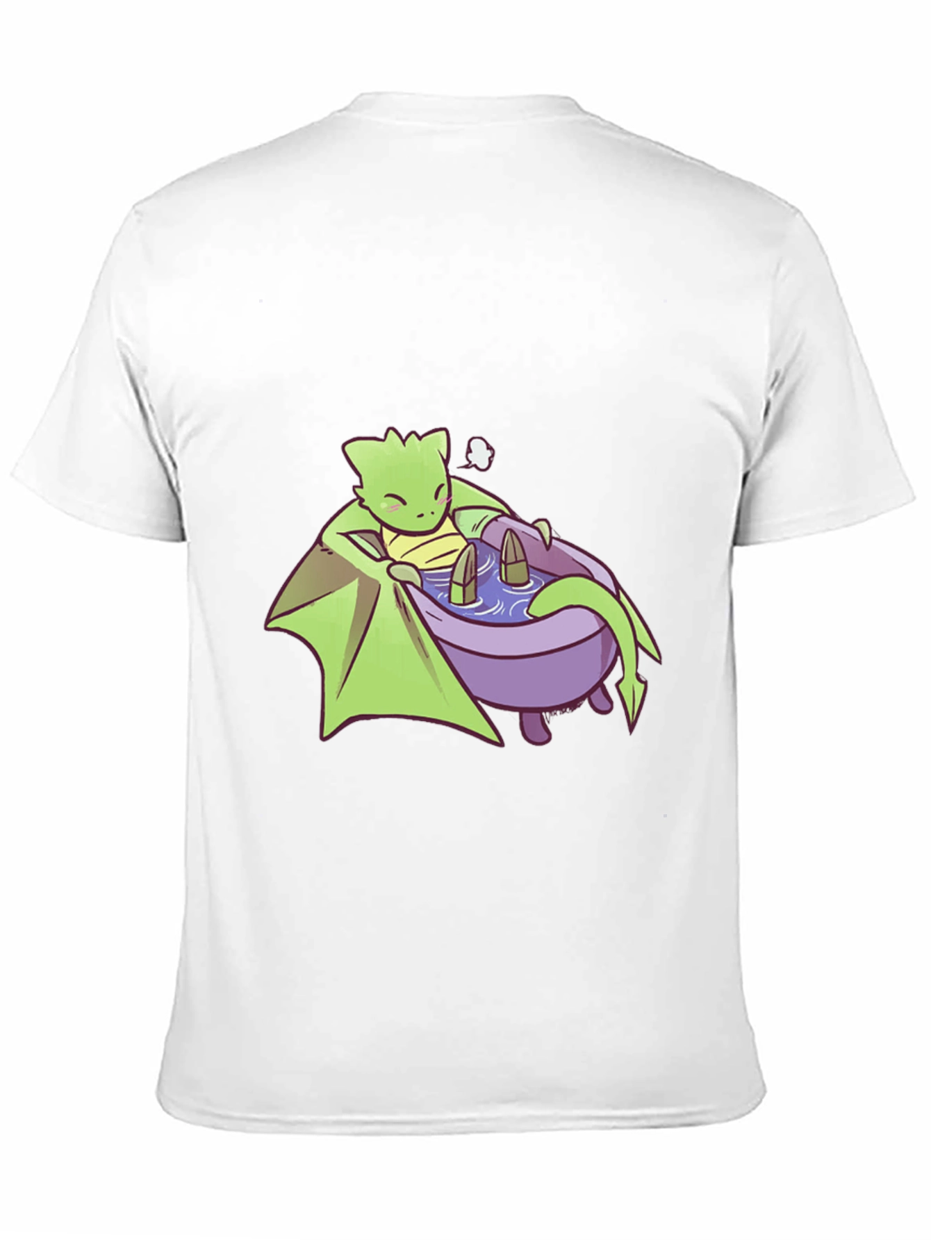 Cute Dragon Relaxing in Bathtub Graphic Tee