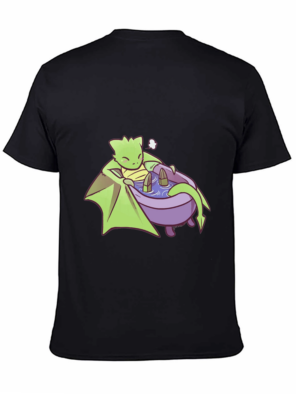 Cute Dragon Relaxing in Bathtub Graphic Tee