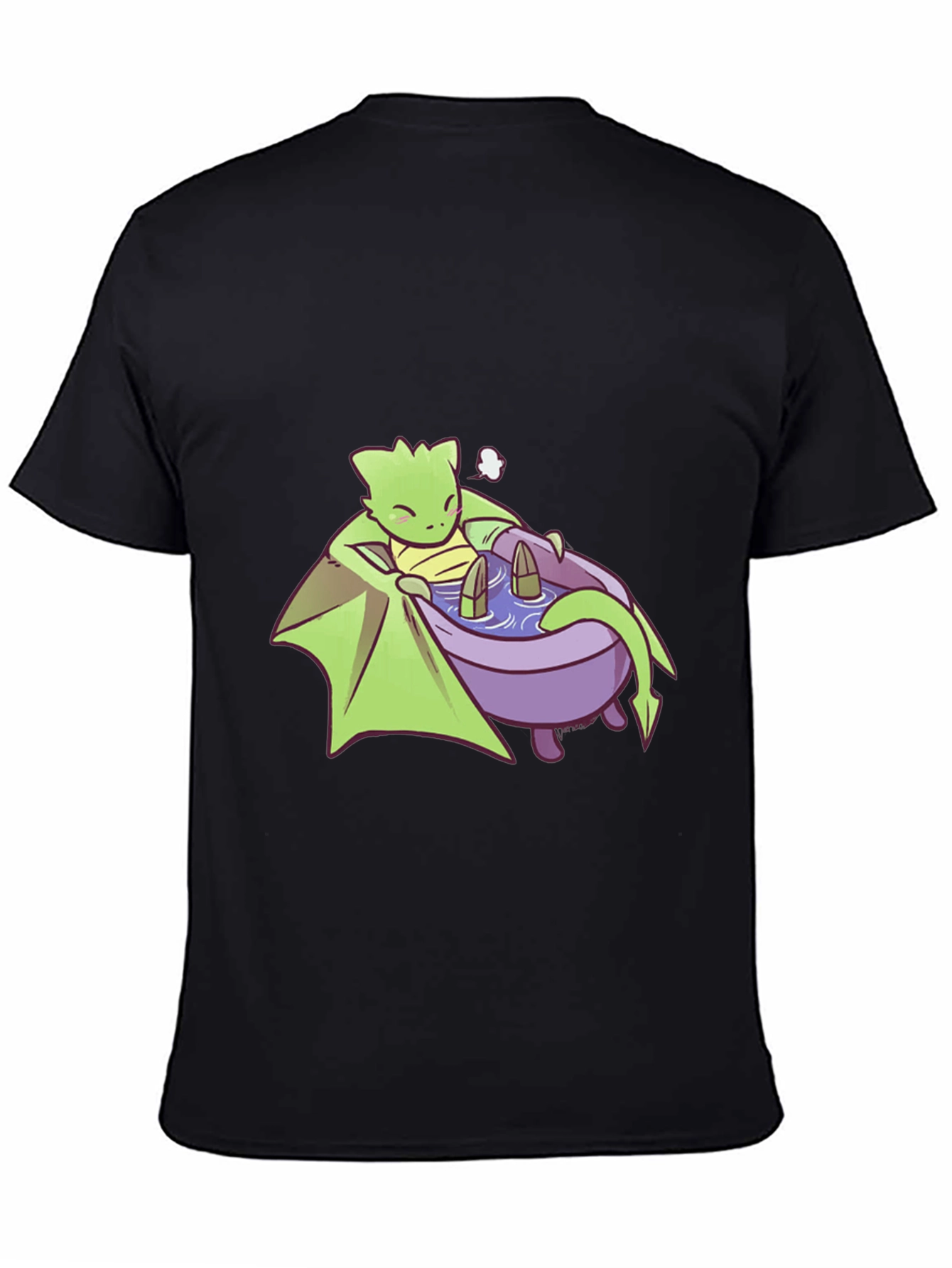 Cute Dragon Relaxing in Bathtub Graphic Tee
