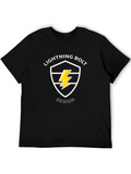 Lightning Bolt Design Tee - Striking Graphic T-Shirt