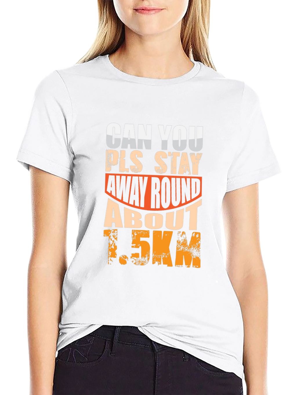 Funny Social Distance T-Shirt 1.5km