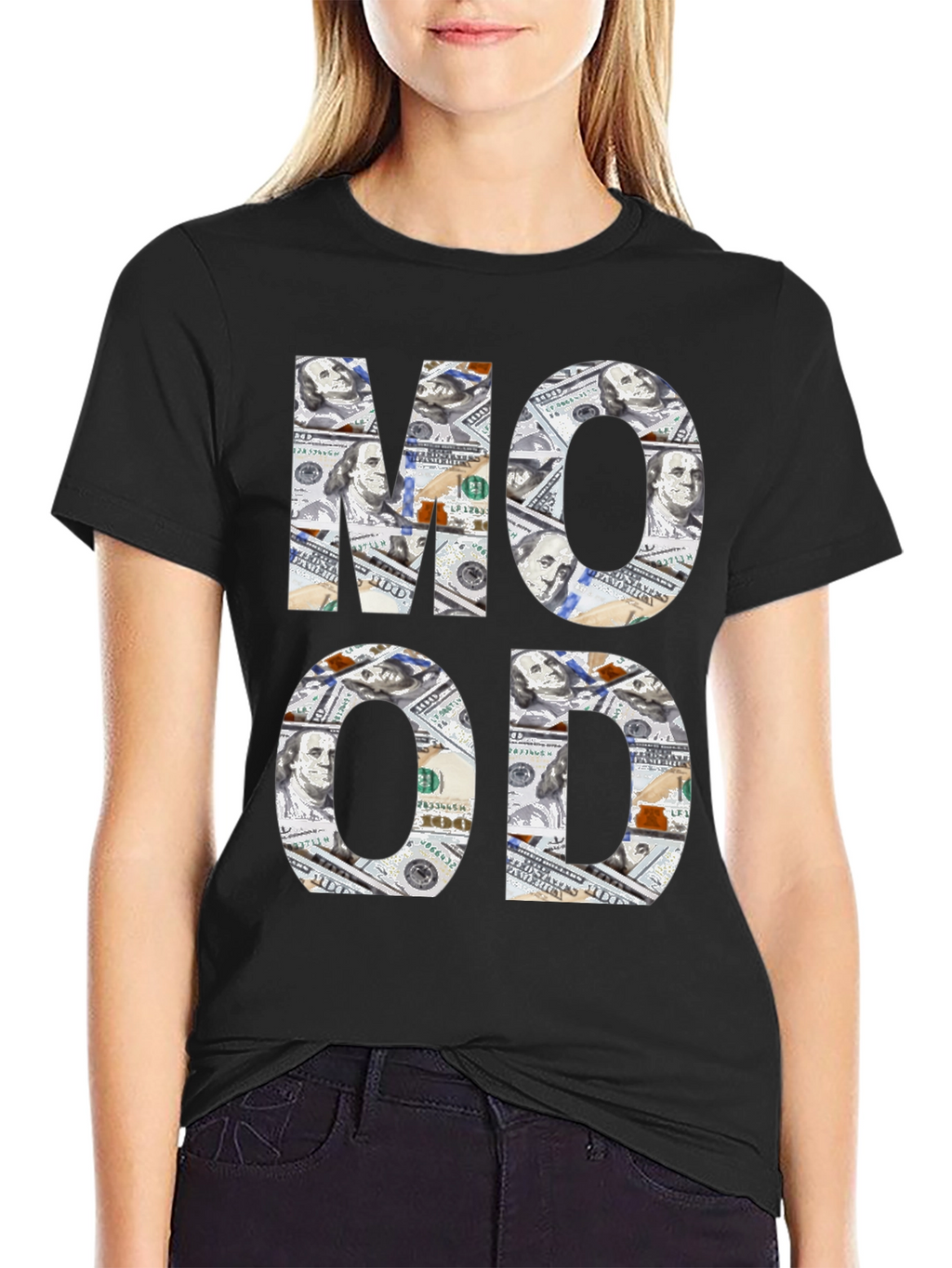 Money Mood Black Graphic Tee