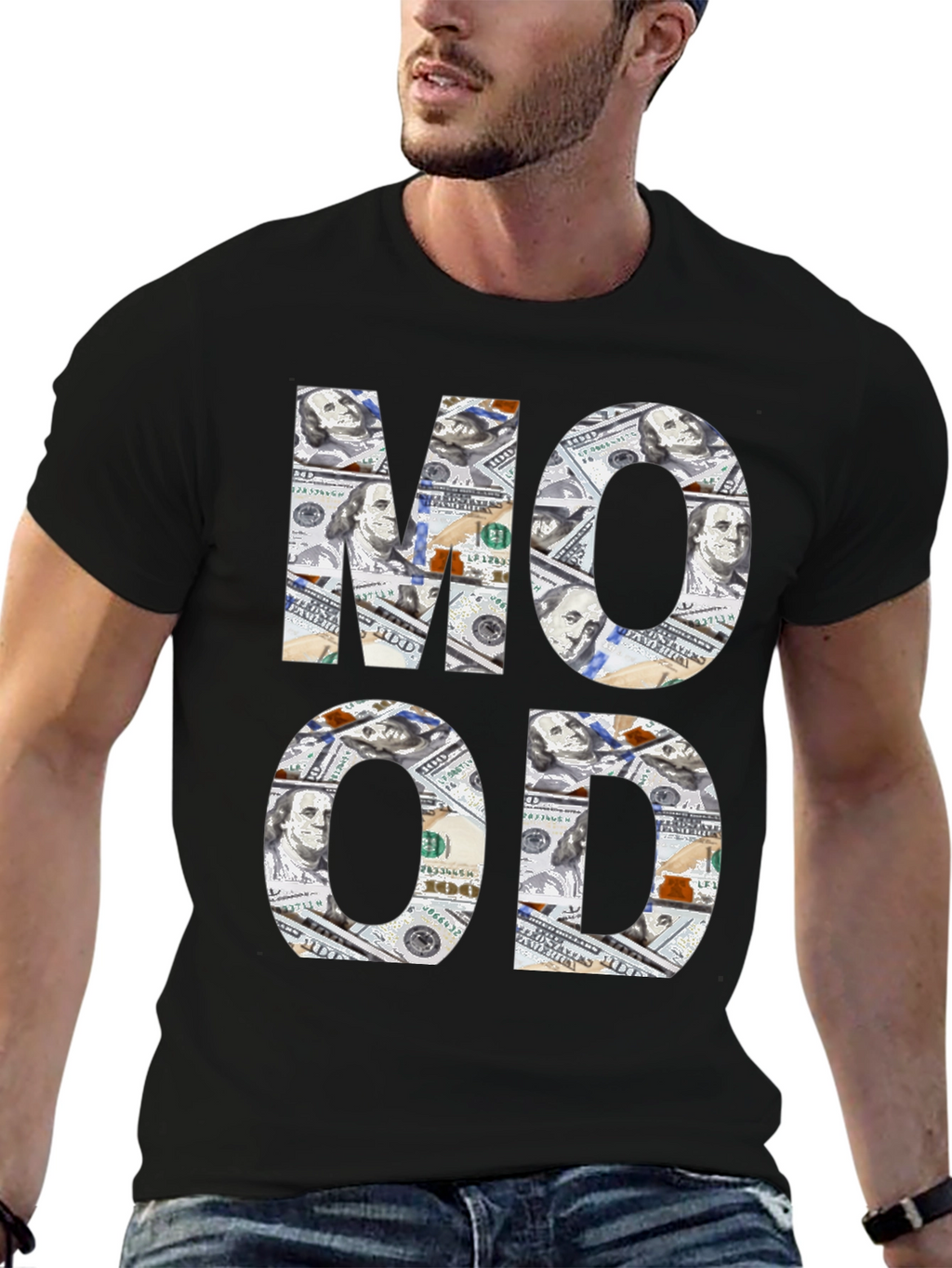 Money Mood Black Graphic Tee