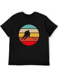 Retro Hockey Player Graphic T-Shirt