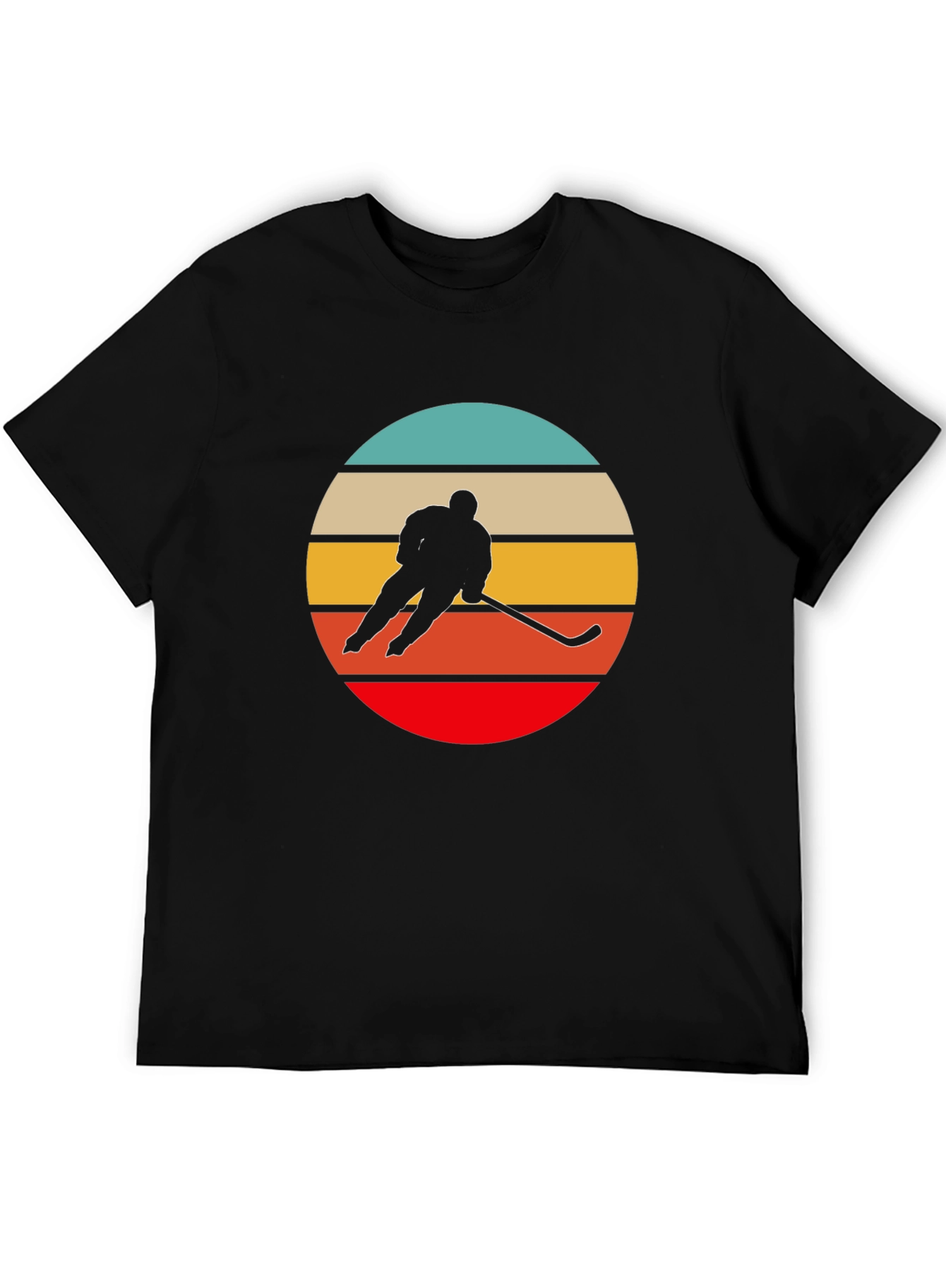 Retro Hockey Player Graphic T-Shirt