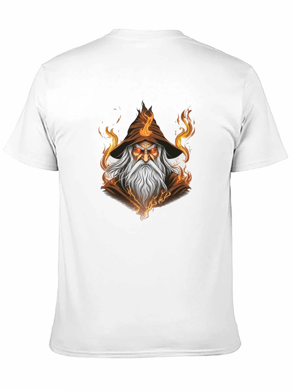 Wizard Graphic Tee - Mystical Flame Design
