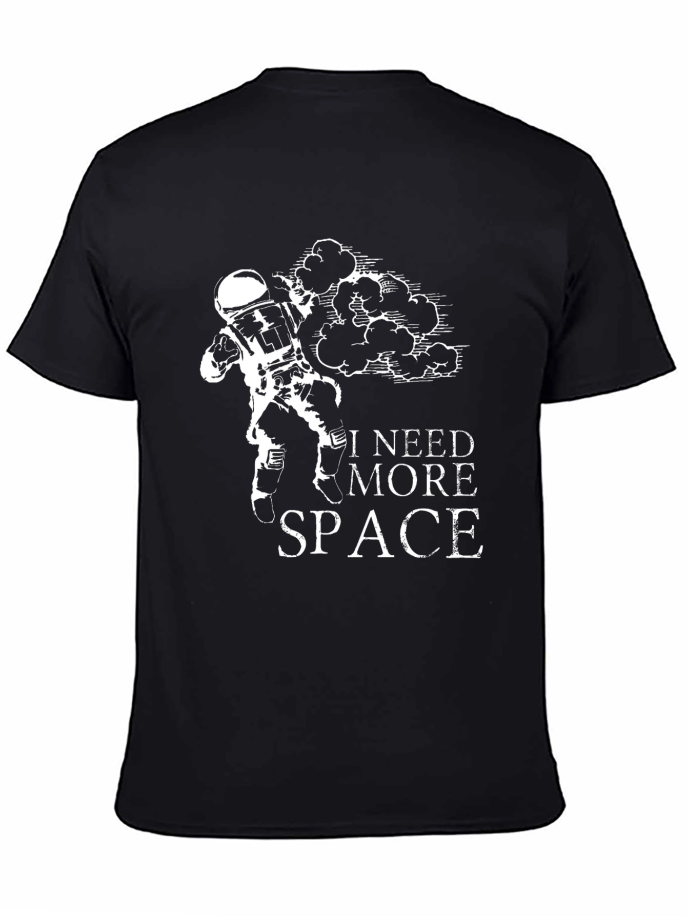 I Need More Space Black Graphic T-Shirt