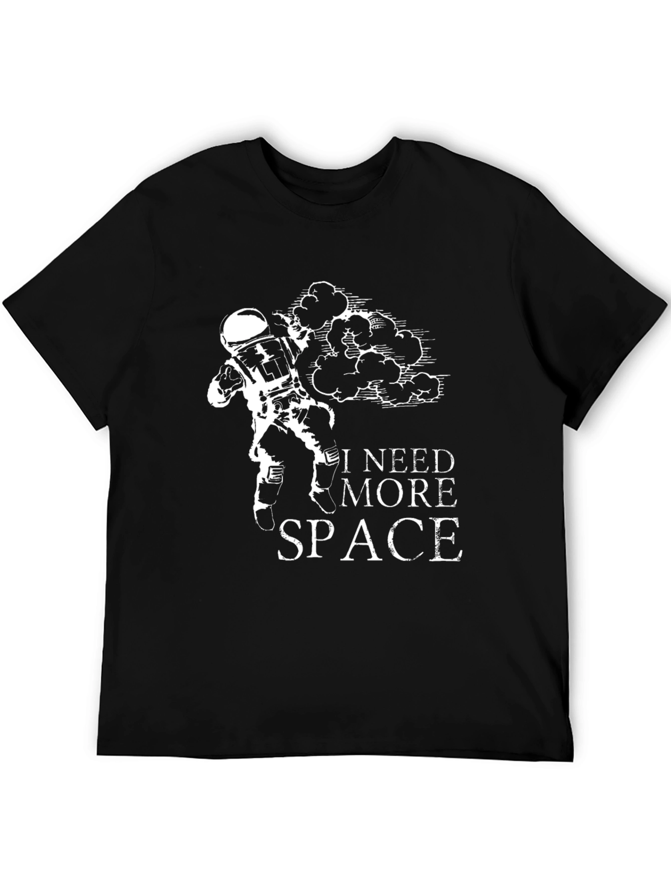 I Need More Space Black Graphic T-Shirt