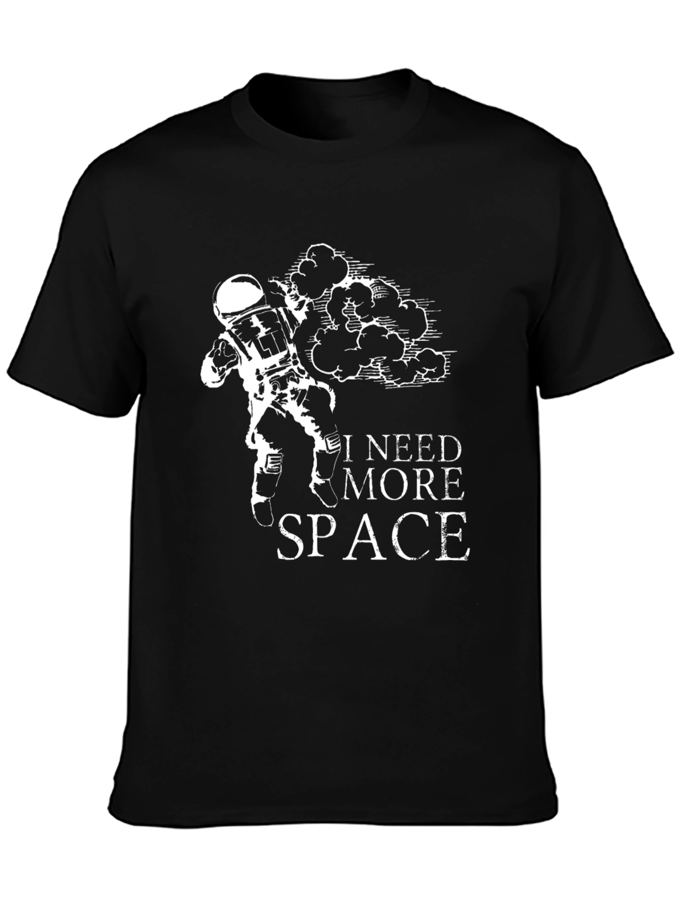 I Need More Space Black Graphic T-Shirt