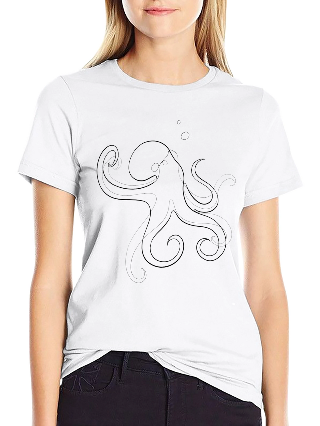 Octopus Graphic Black T-Shirt