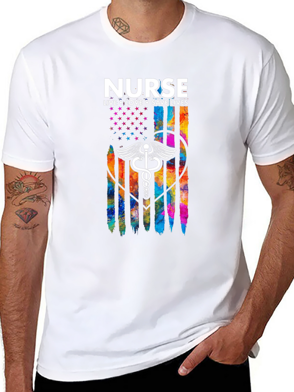 Nurse Live Love Save Lives Graphic Tee