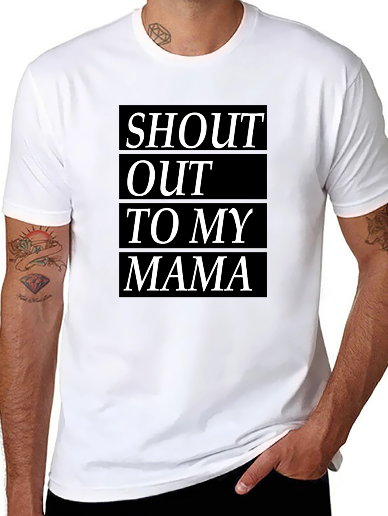 Shout Out To My Mama Black T-Shirt