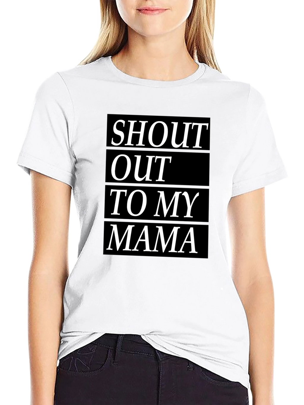 Shout Out To My Mama Black T-Shirt