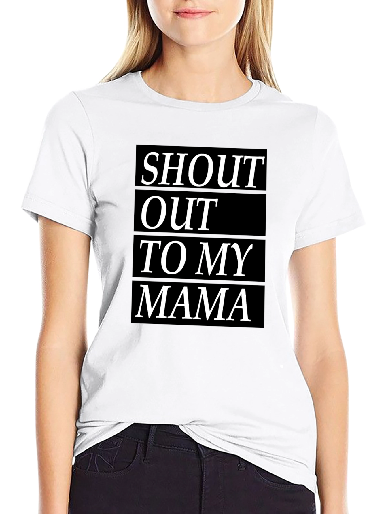 Shout Out To My Mama Black T-Shirt
