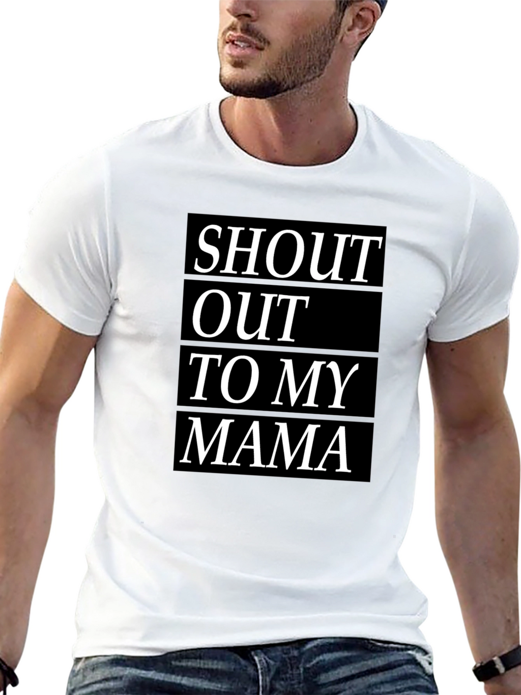 Shout Out To My Mama Black T-Shirt
