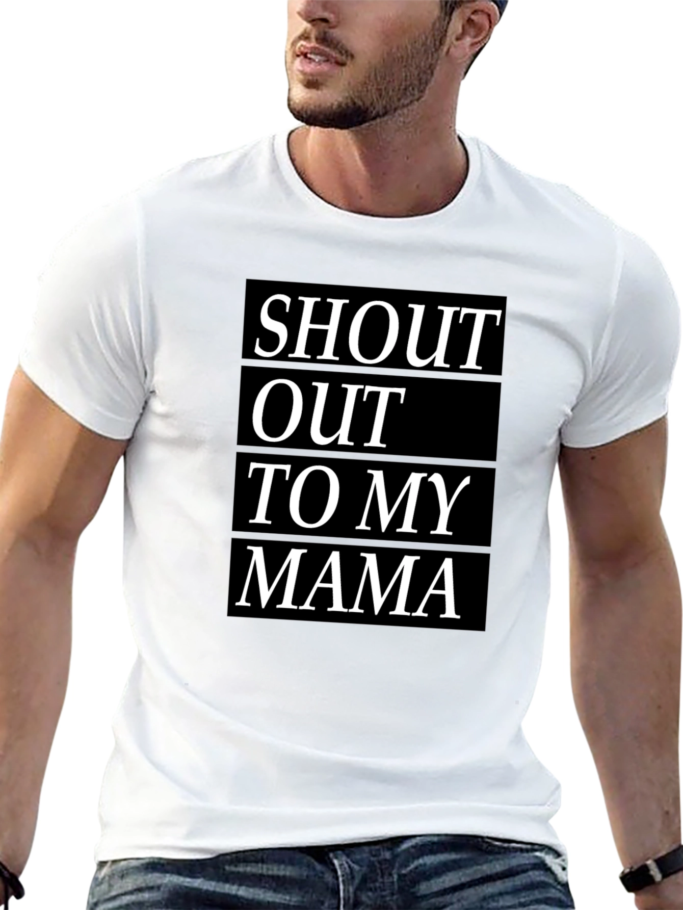 Shout Out To My Mama Black T-Shirt