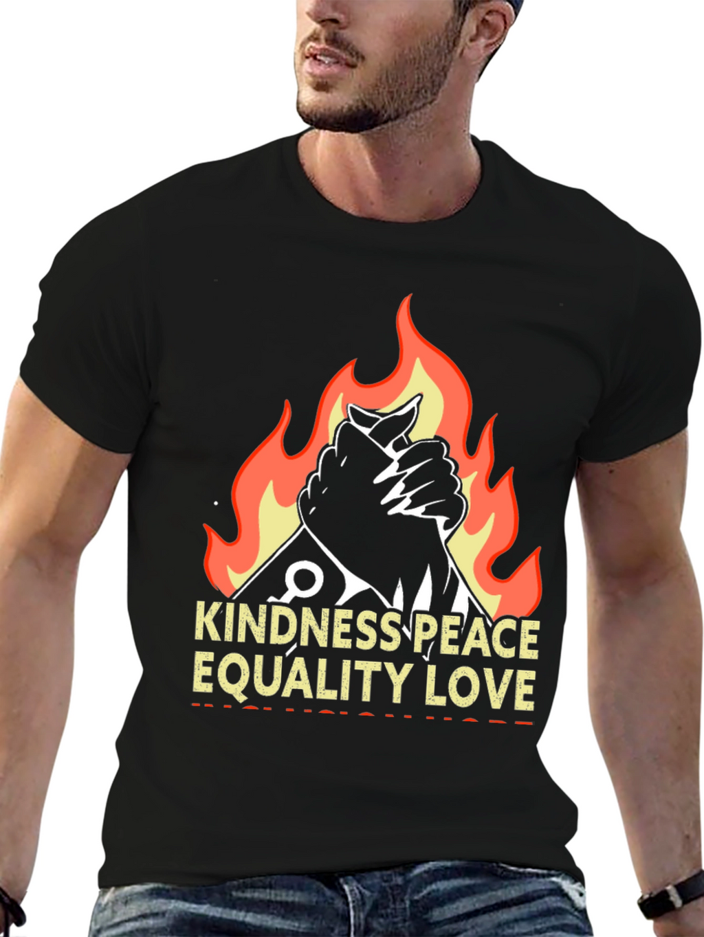 Kindness Peace Love Graphic T-Shirt