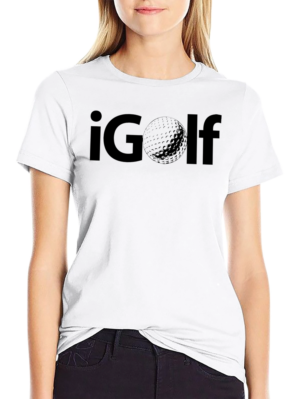 iGolf Graphic Tee - Black Cotton Golf Lover T-Shirt