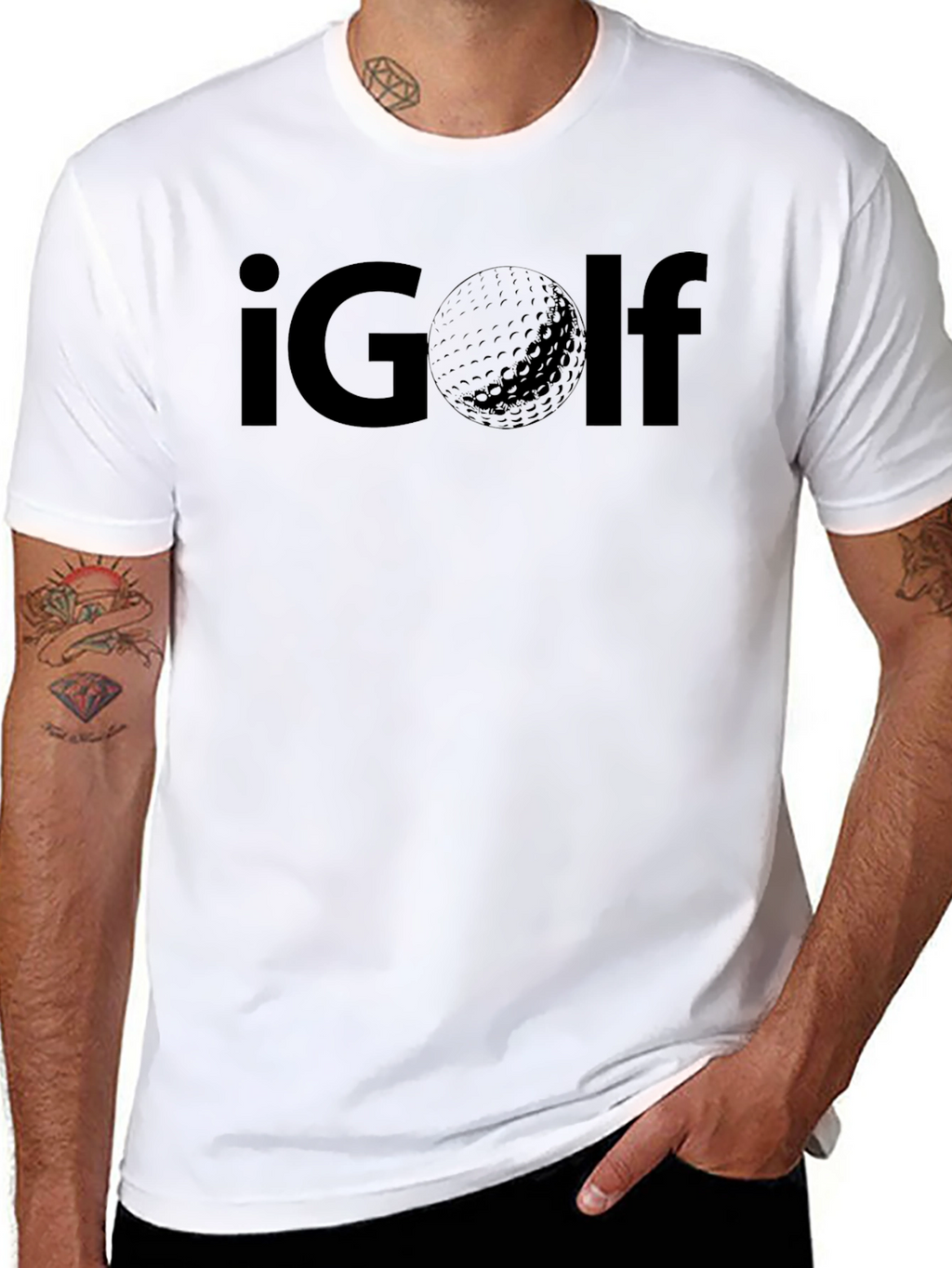 iGolf Graphic Tee - Black Cotton Golf Lover T-Shirt