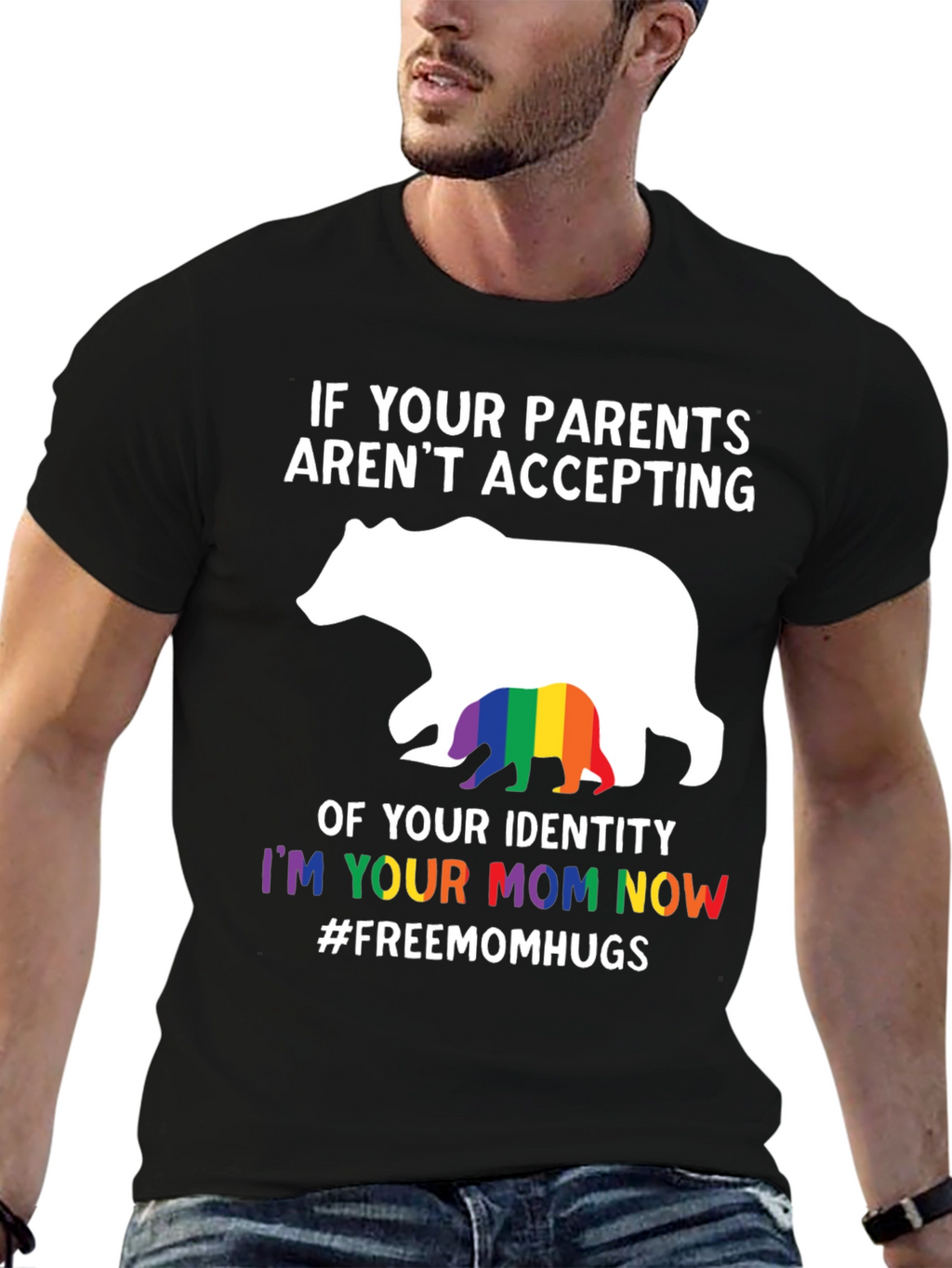 LGBTQ+ Mom Bear Graphic T-Shirt