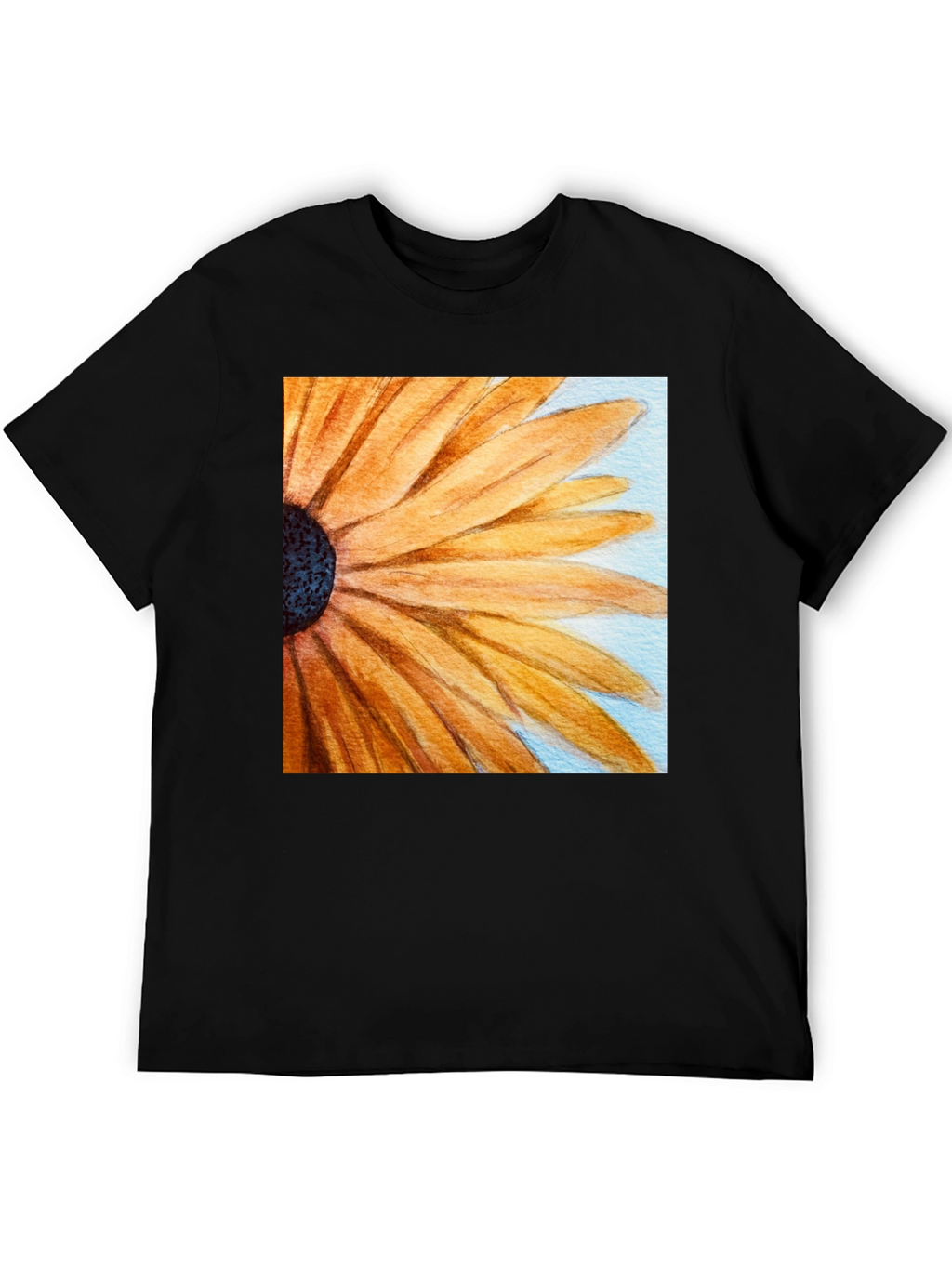 Sunflower Graphic Tee - Black Cotton Casual Top