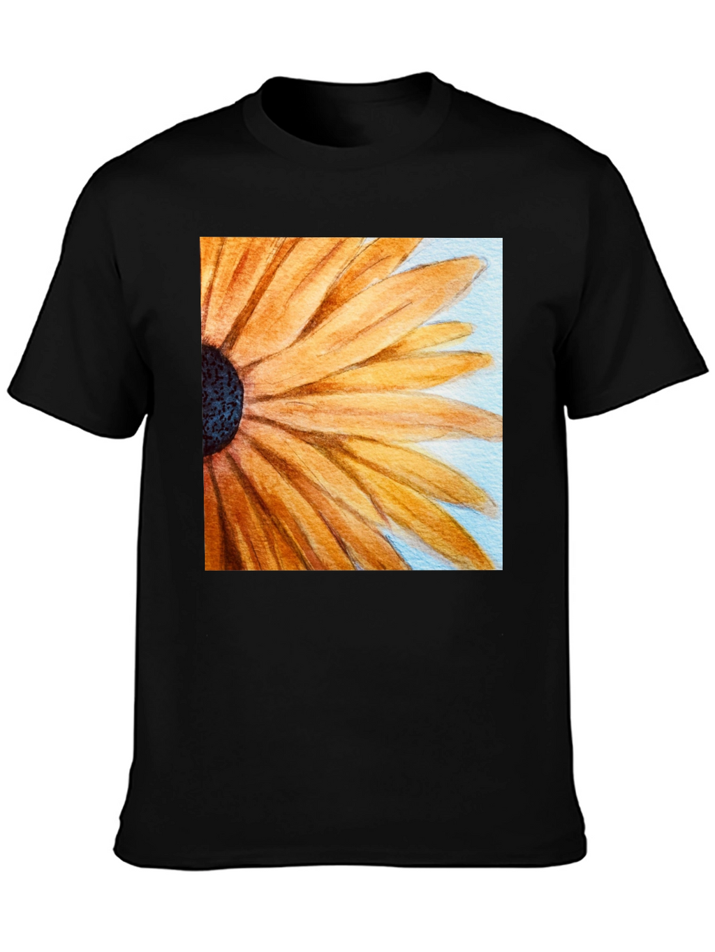Sunflower Graphic Tee - Black Cotton Casual Top