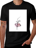 Minimalist Lips Graphic Black T-Shirt