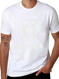 Albania Soccer T-Shirt - Black Graphic Tee