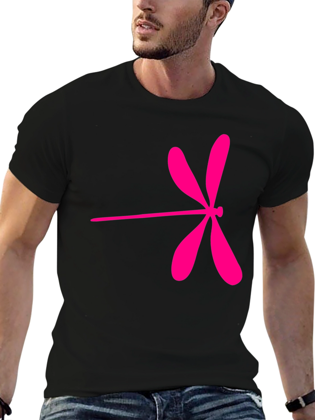 Pink Dragonfly Graphic T-Shirt