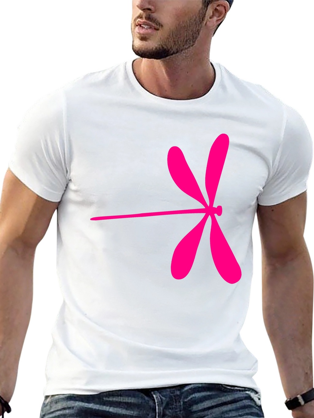 Pink Dragonfly Graphic T-Shirt