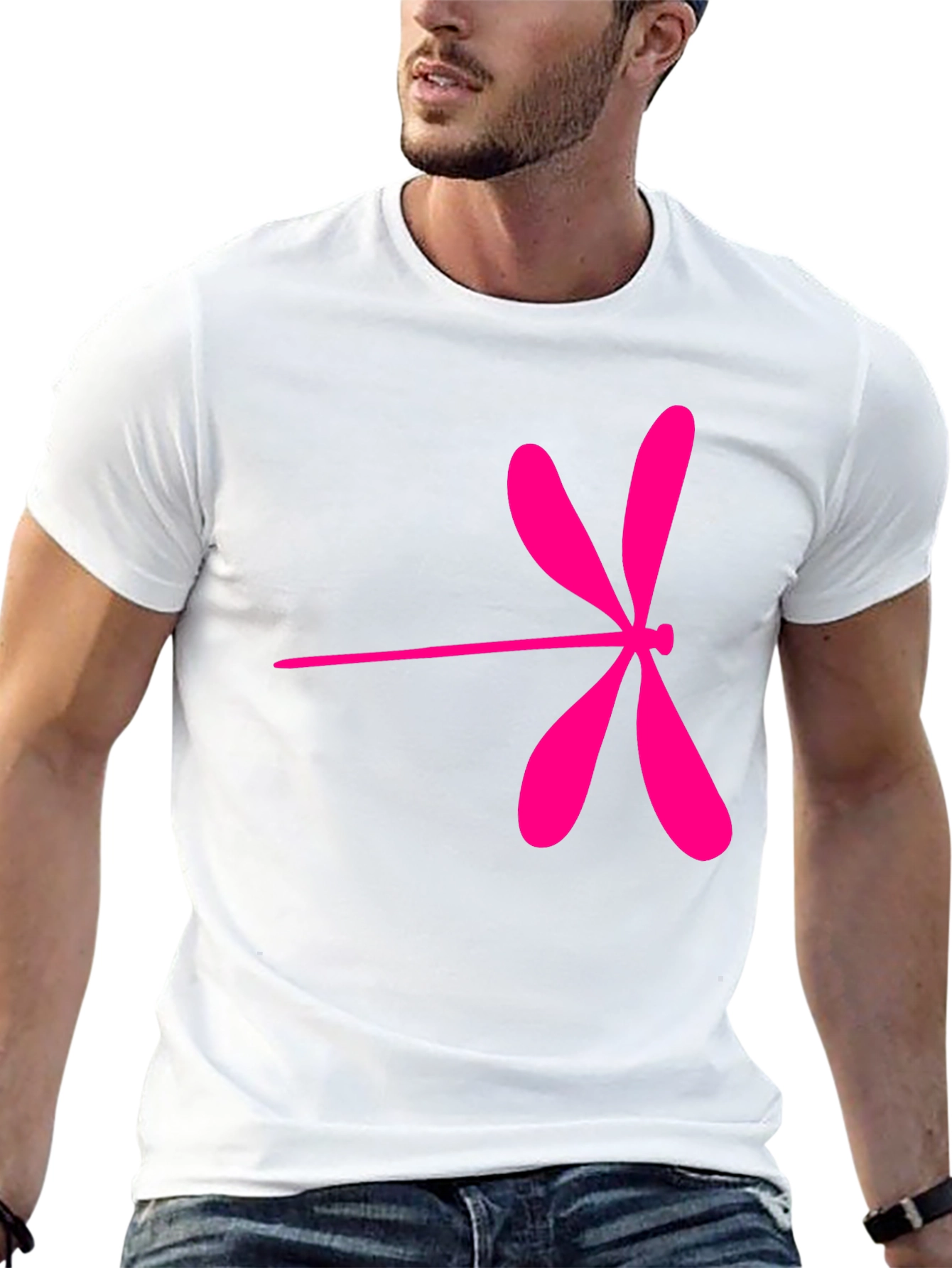 Pink Dragonfly Graphic T-Shirt