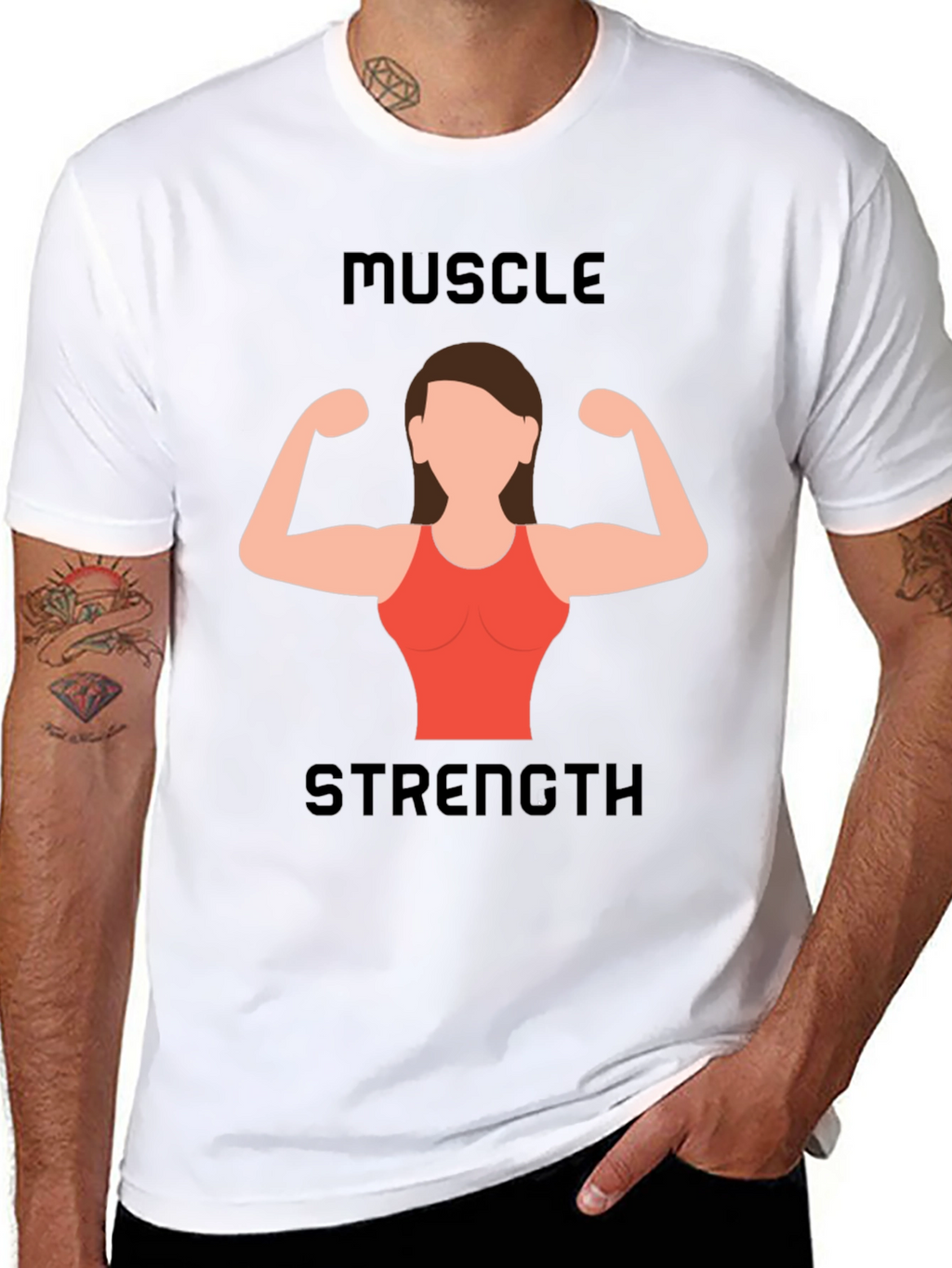 Muscle Strength Womens Graphic T-Shirt