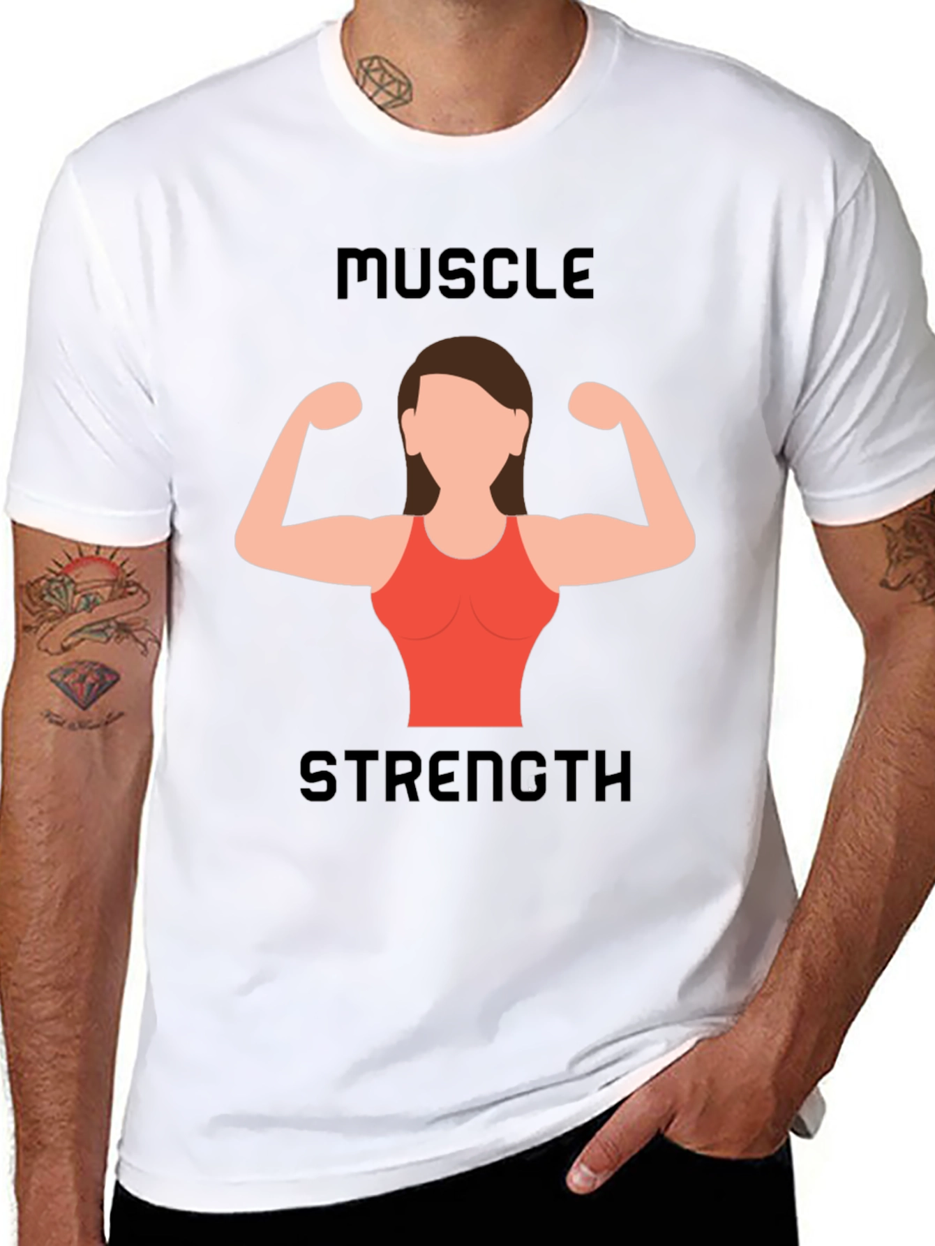 Muscle Strength Womens Graphic T-Shirt