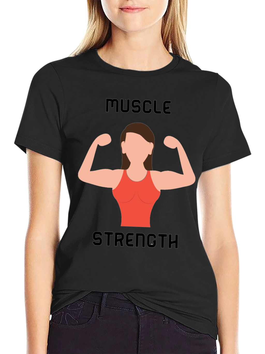 Muscle Strength Womens Graphic T-Shirt