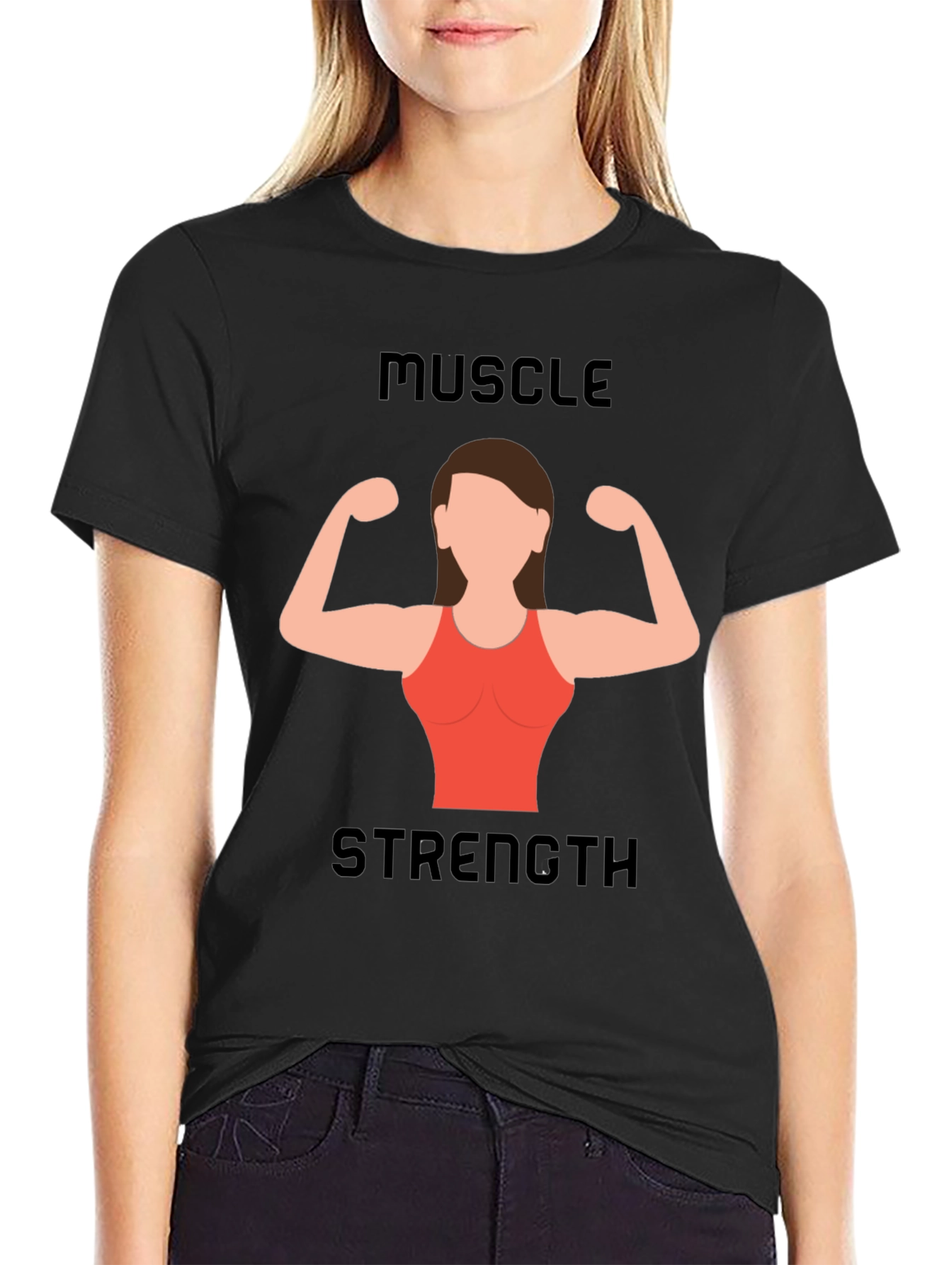 Muscle Strength Womens Graphic T-Shirt