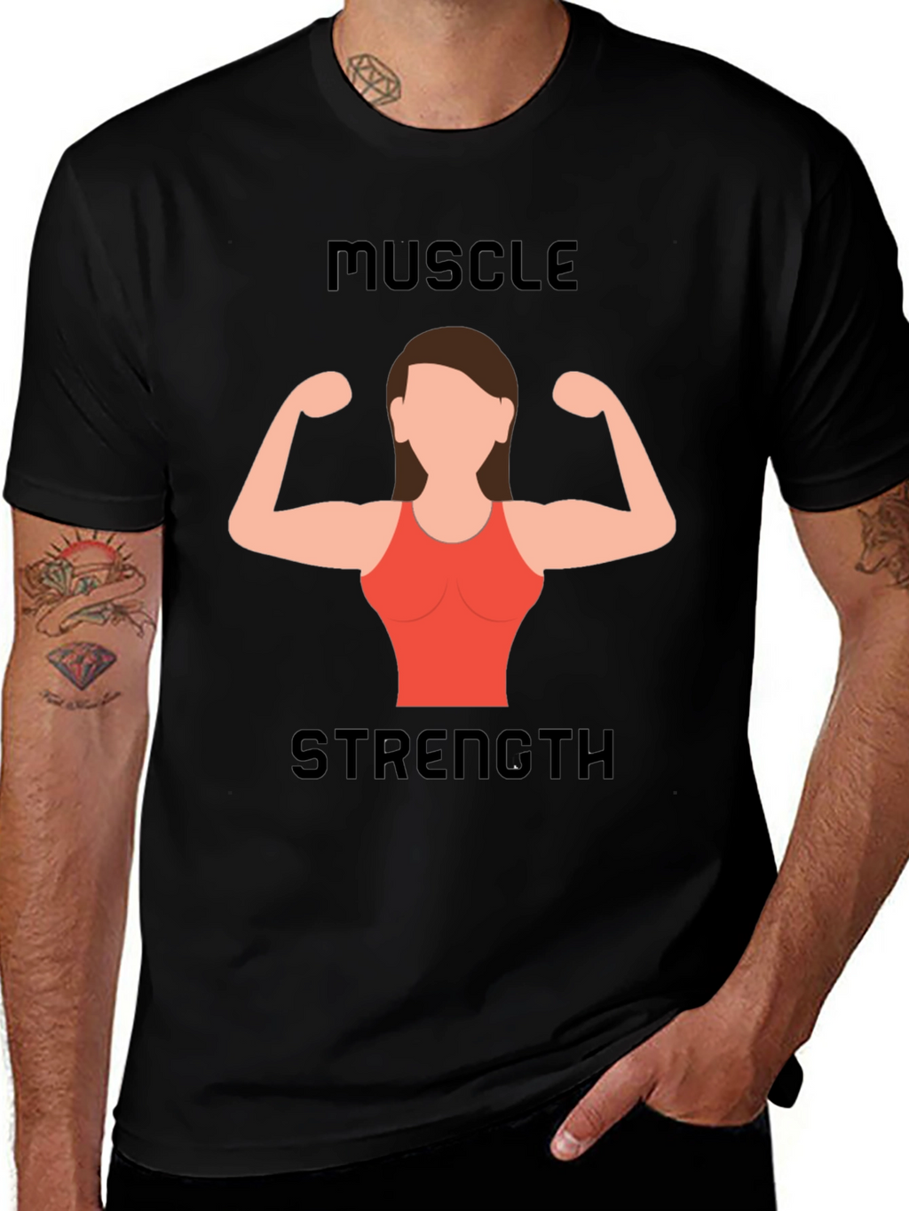 Muscle Strength Womens Graphic T-Shirt