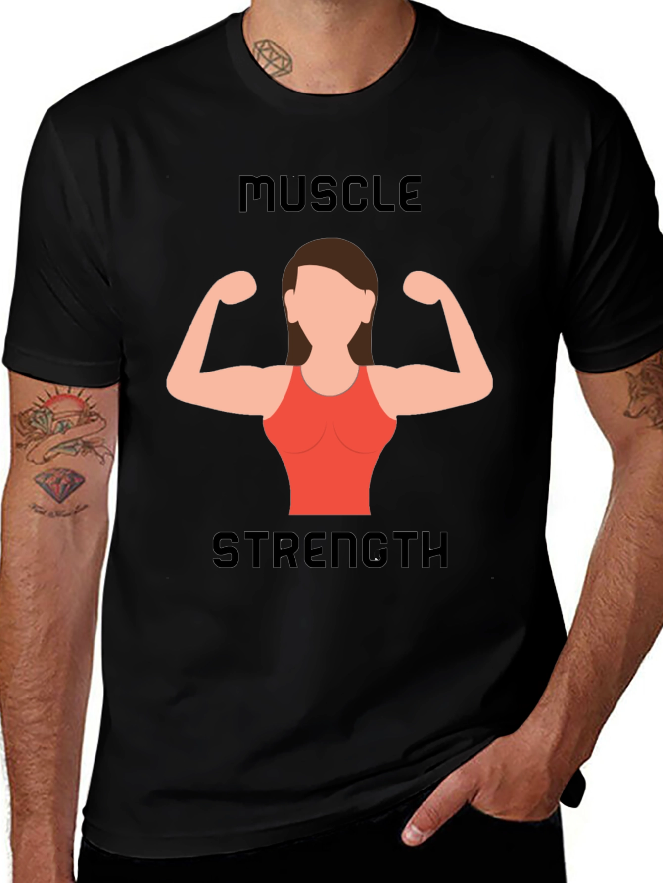 Muscle Strength Womens Graphic T-Shirt