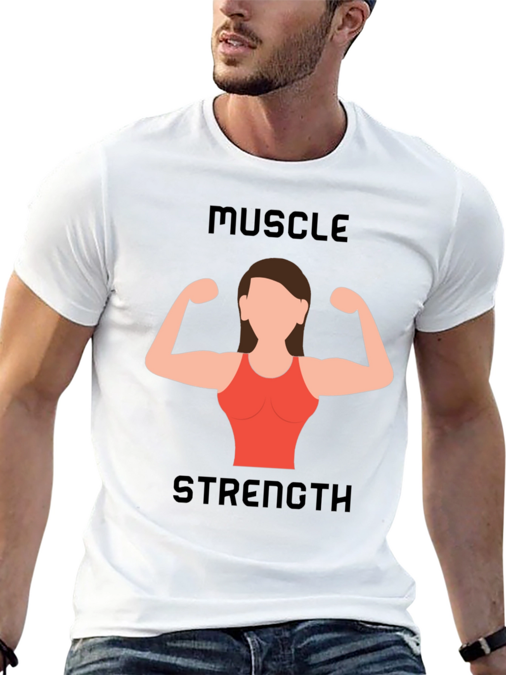 Muscle Strength Womens Graphic T-Shirt