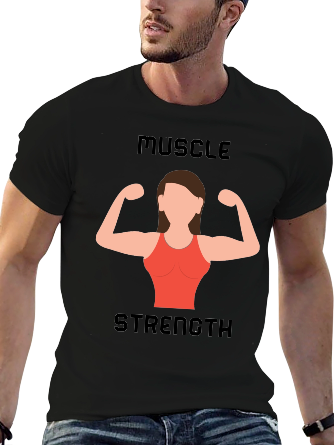 Muscle Strength Womens Graphic T-Shirt